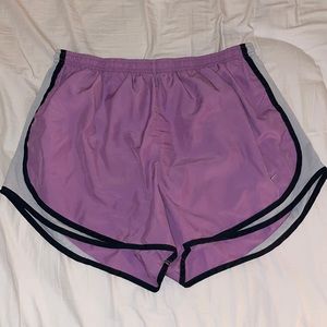 Purple Nike shorts